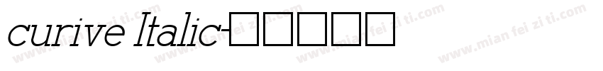 curive Italic字体转换